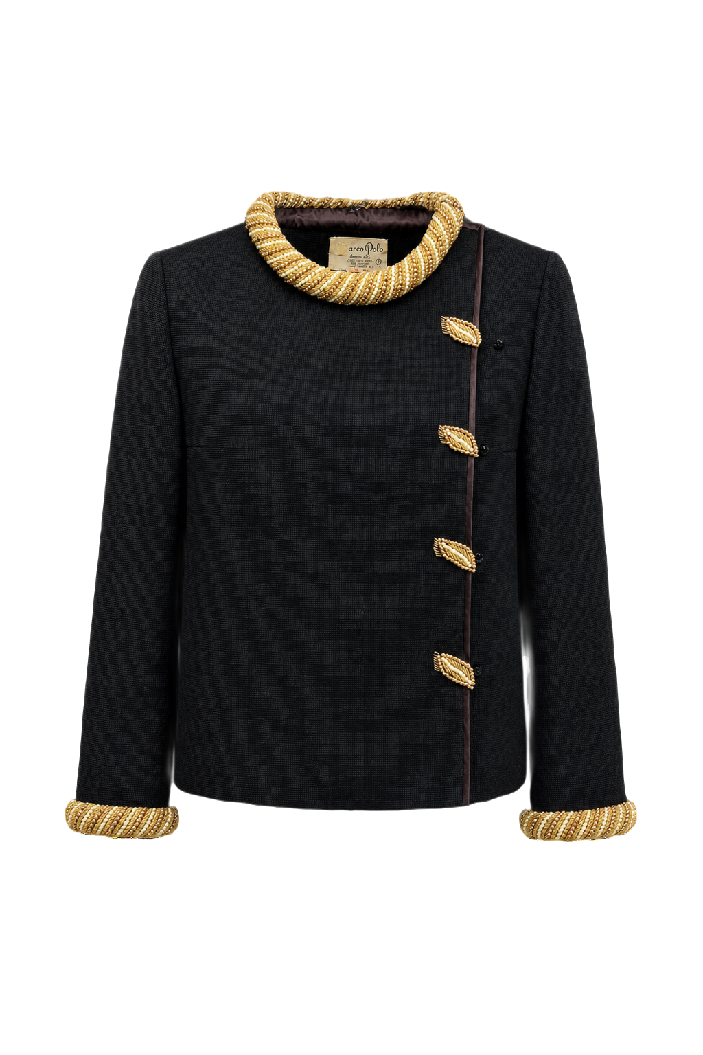 1980s Black Wool Jacket - Front View