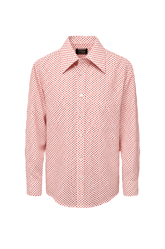 1970s White Cotton Shirt - Front View