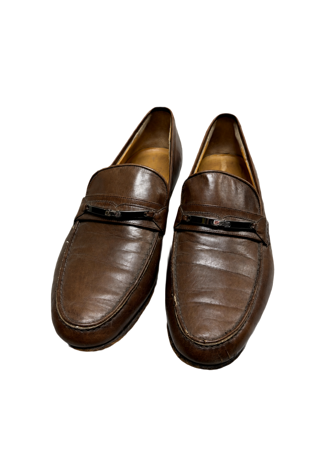 1980s Brown Leather Loafers - Front View
