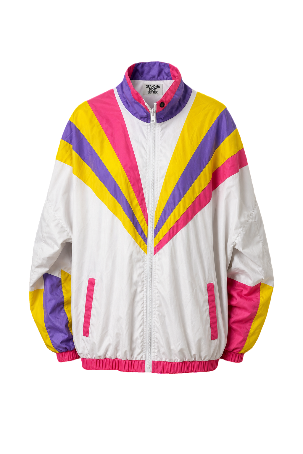 1990s White Nylon Jacket - Front View