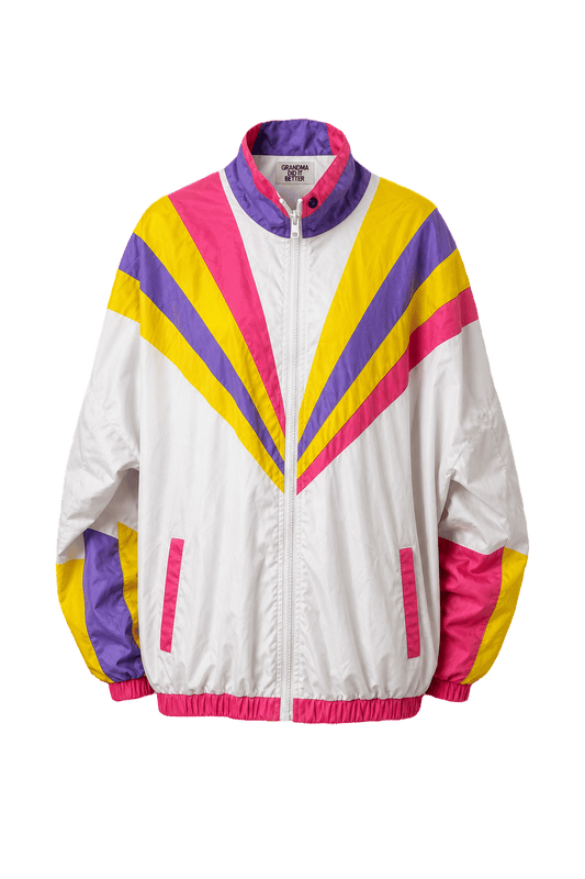1990s White Nylon Jacket - Front View