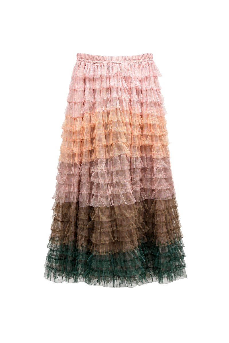 1980s Pink Tulle Skirt - Front View