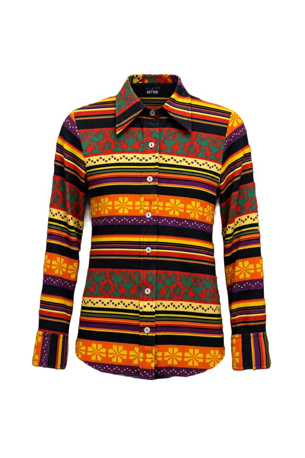 1970s Multi-Color Smooth Shirt - Front View