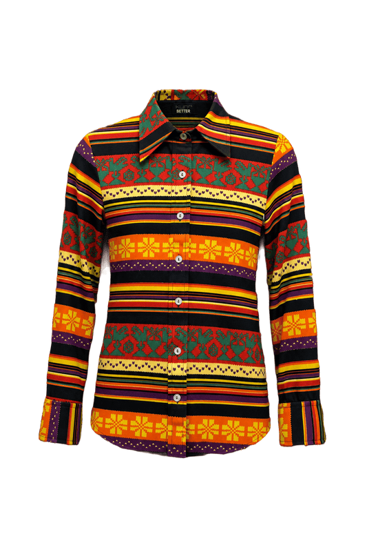 1970s Multi-Color Smooth Shirt - Front View