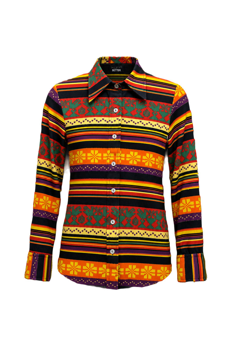 1970s Multi-Color Smooth Shirt - Front View