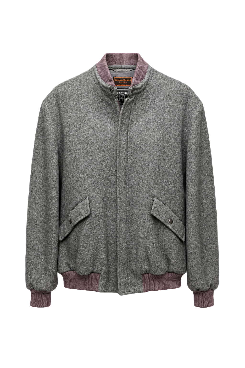 1980s Grey Wool Jacket - Front View