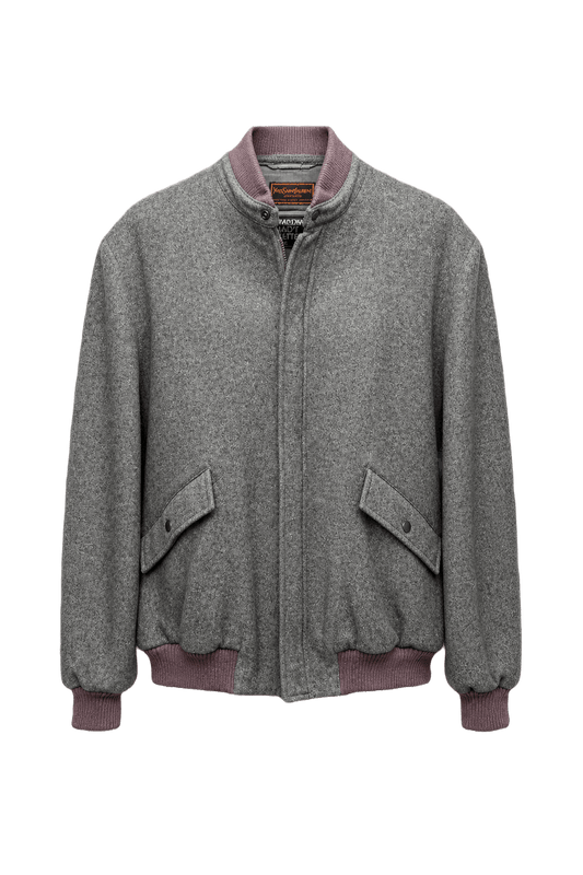 1980s Grey Wool Jacket - Front View