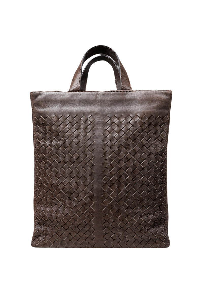 1980s Brown Leather Bag - Front View