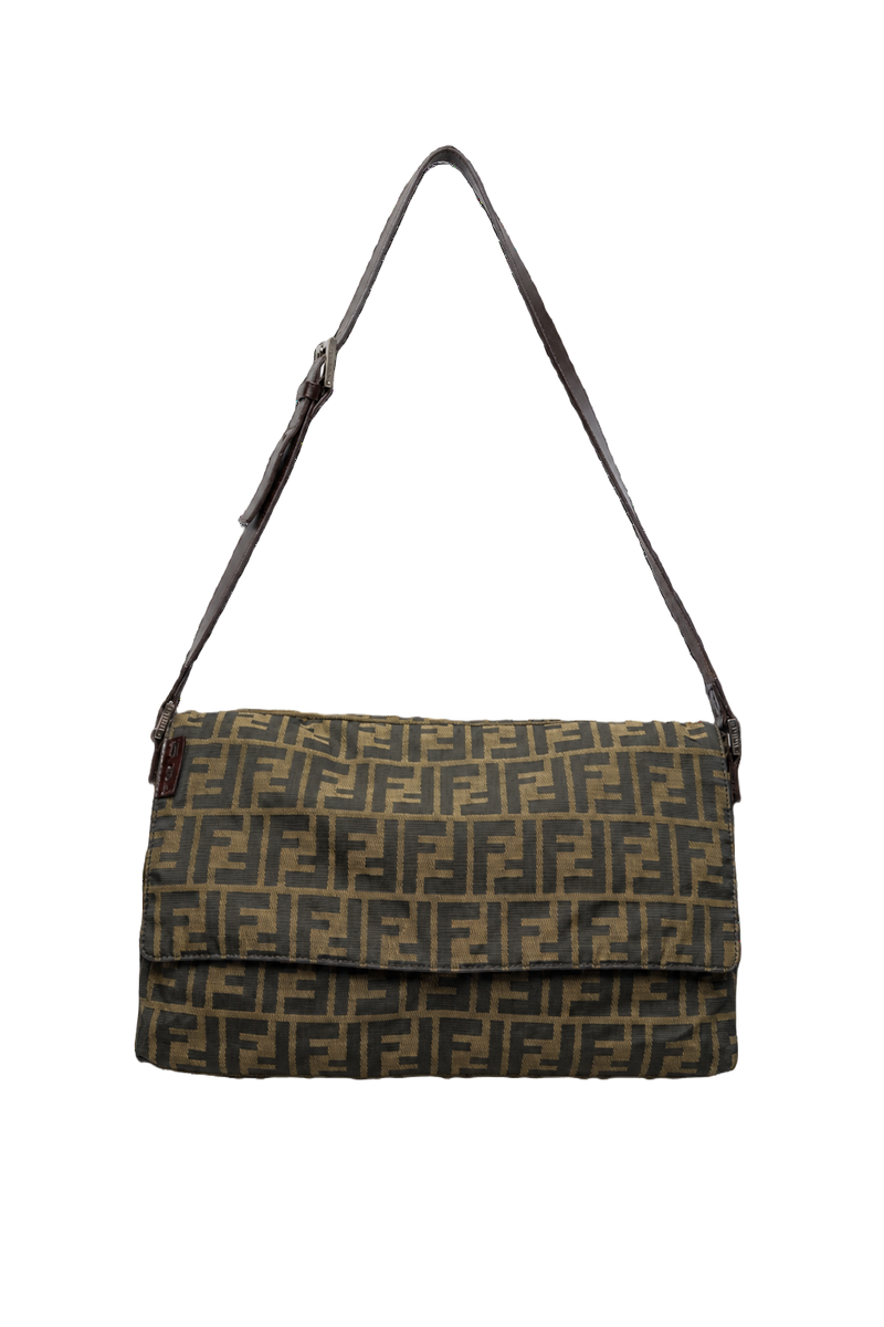 1980s Brown Canvas Bag - Front View