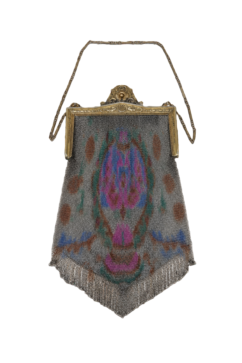 1920s Multi-color Evening Bag - Front View