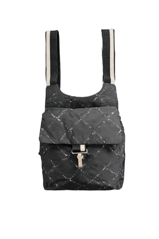 2000s Black Nylon Backpack - Front View