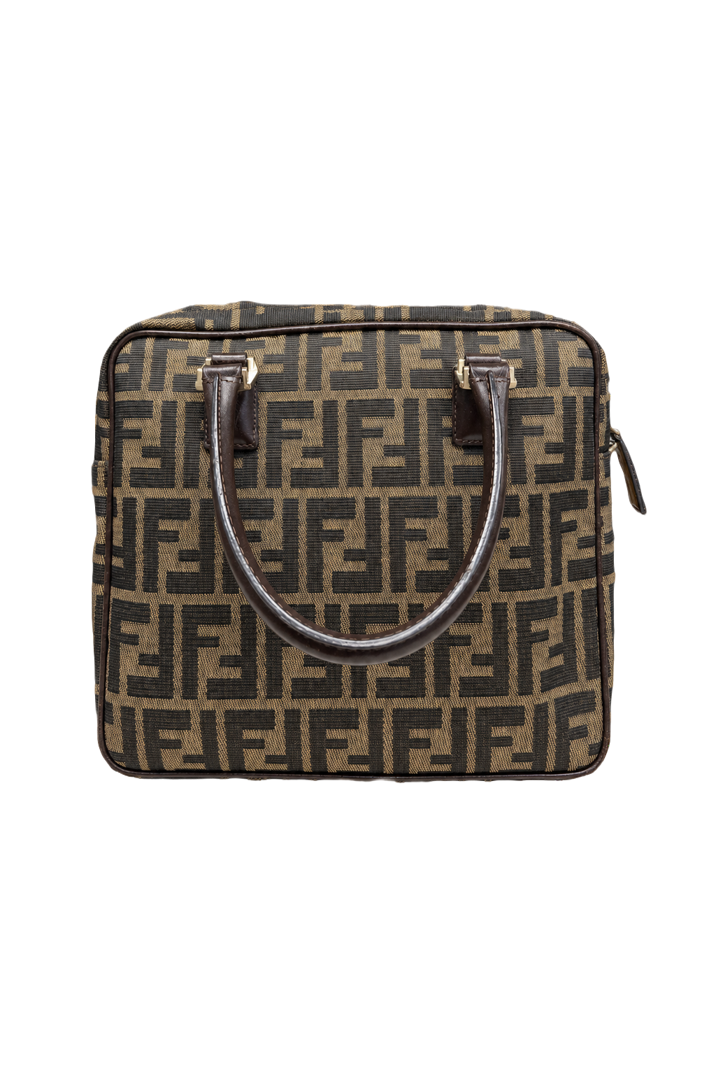 1980s Brown Canvas Bag - Front View