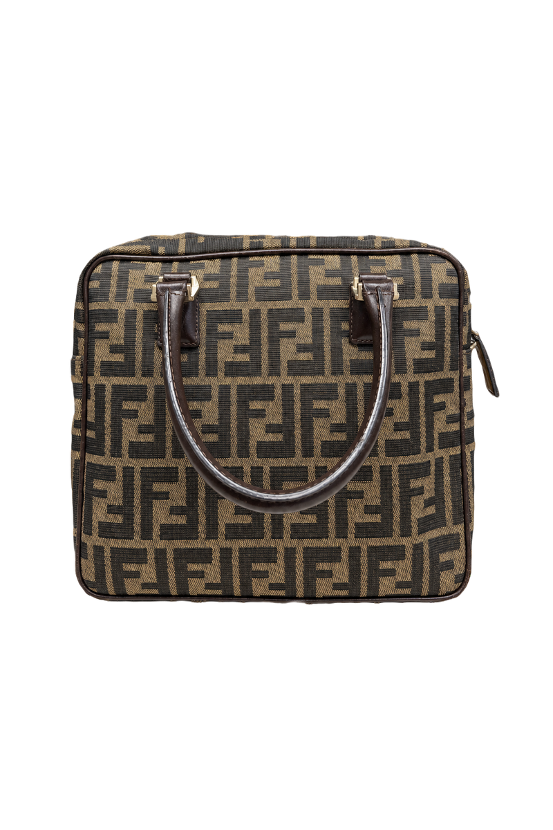 1980s Brown Canvas Bag - Front View