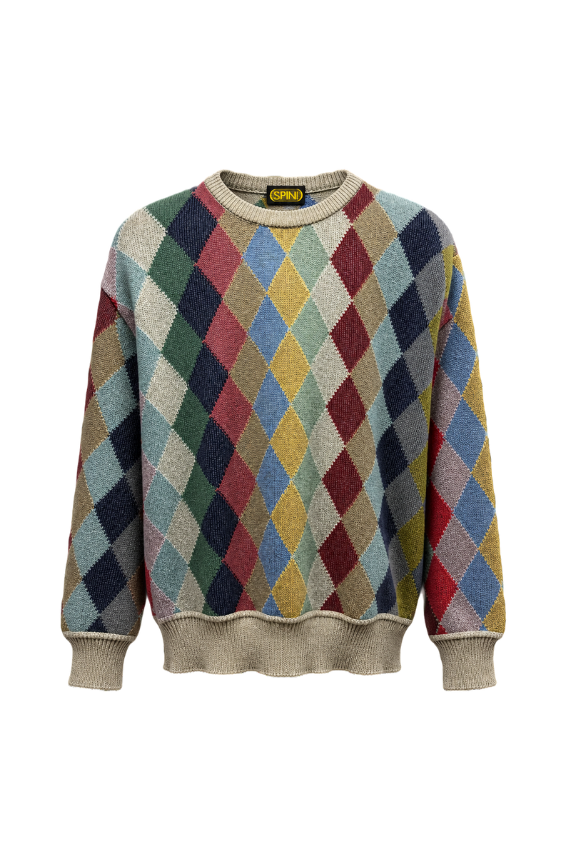 1990s Multicolor Wool Sweater - Front View