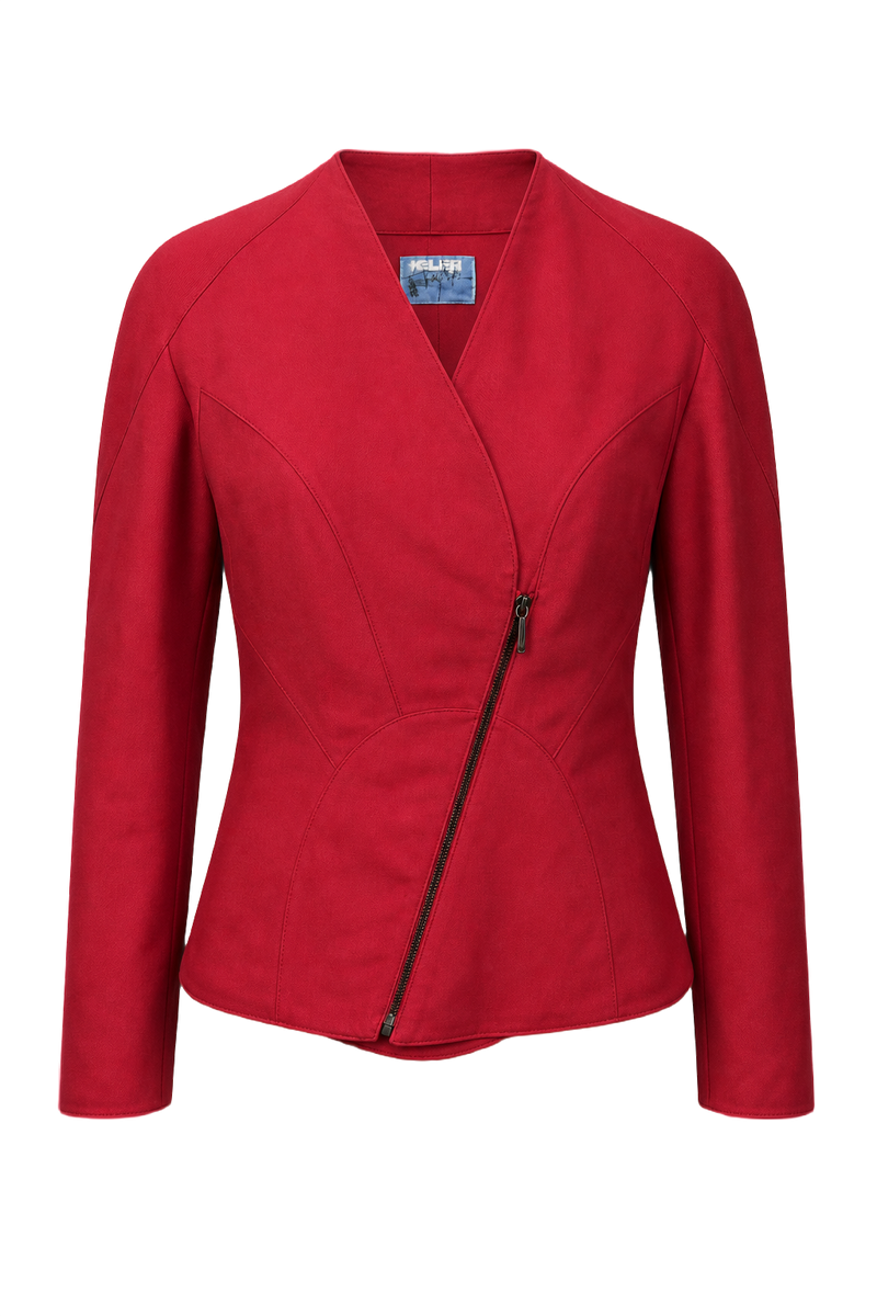1980s Red Wool Jacket - Front View