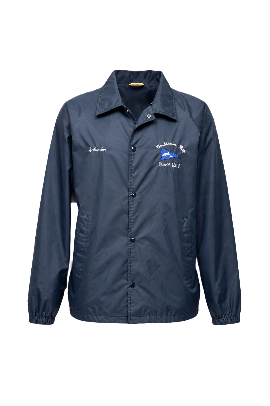 1990s Navy Blue Nylon Jacket - Front View