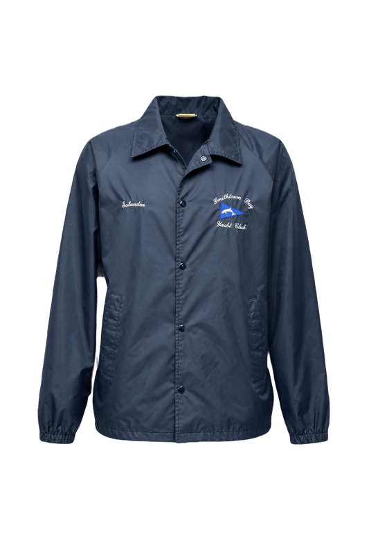 1990s Navy Blue Nylon Jacket - Front View