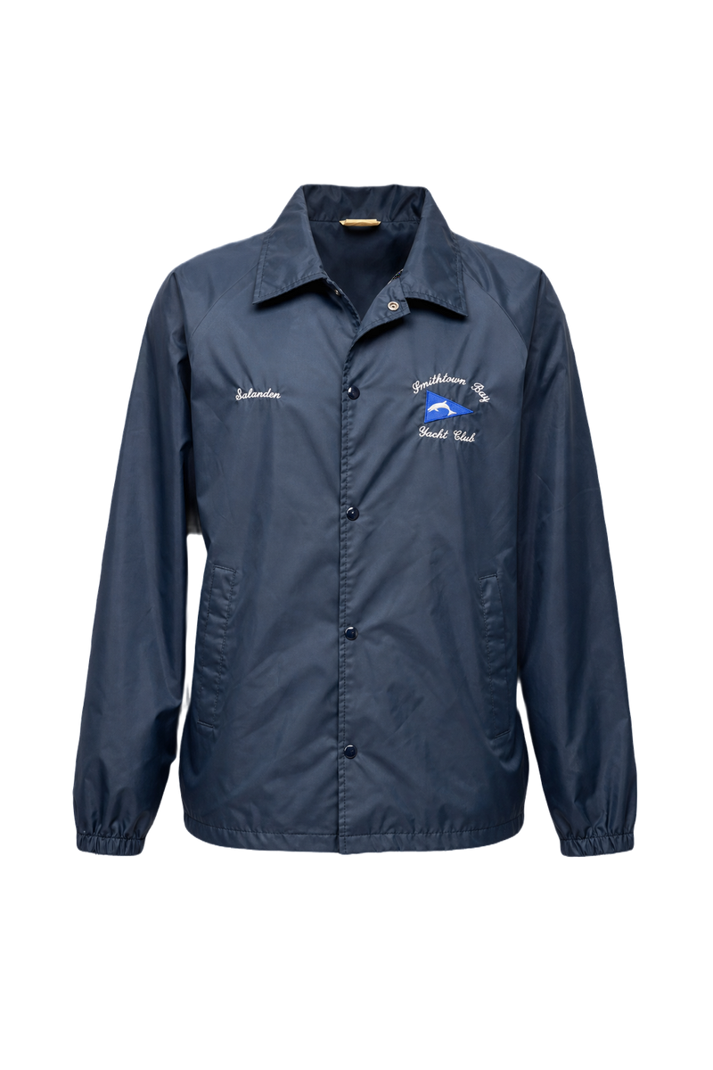 1990s Navy Blue Nylon Jacket - Front View
