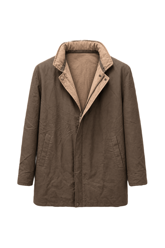 1970s Tan Cotton Jacket - Front View
