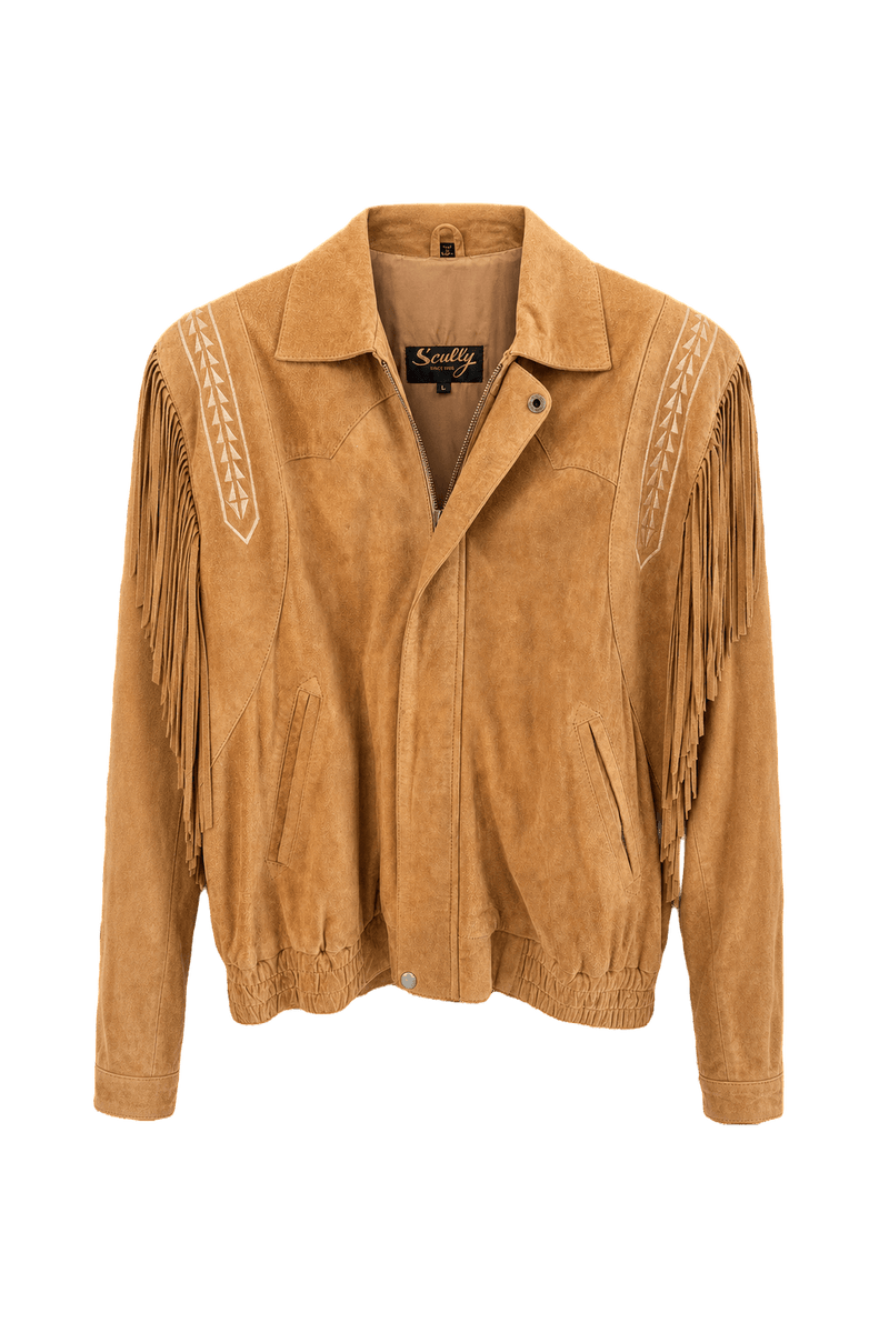 1970s Tan Suede Jacket - Front View