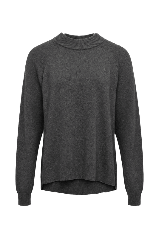 1990s Dark Charcoal Wool Sweater - Front View