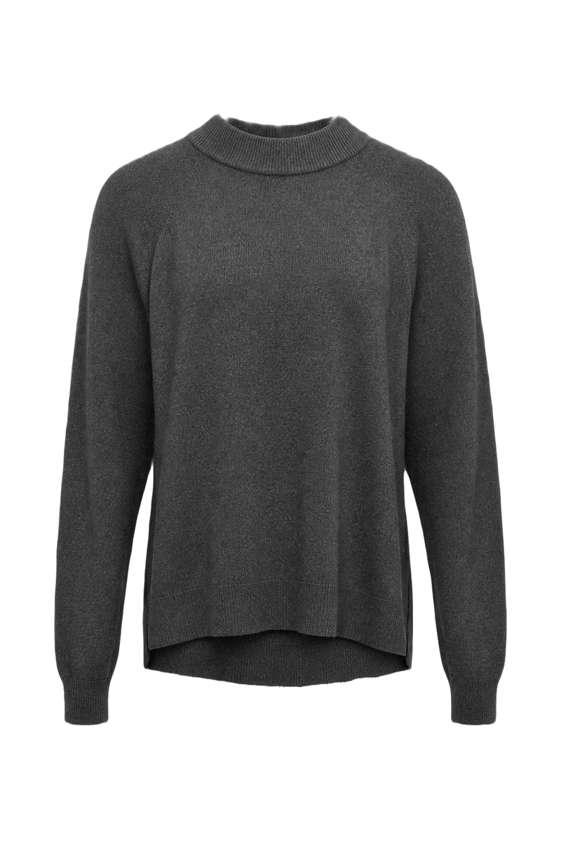 1990s Dark Charcoal Wool Sweater - Front View