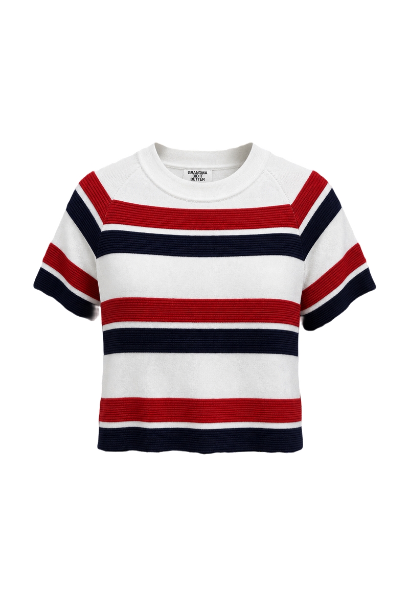 1970s White Cotton Blend T-Shirt - Front View
