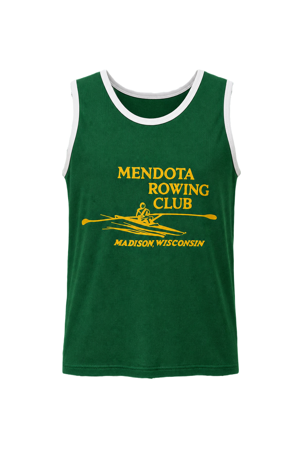 1990s Dark Green Cotton Blend Tank Top - Front View