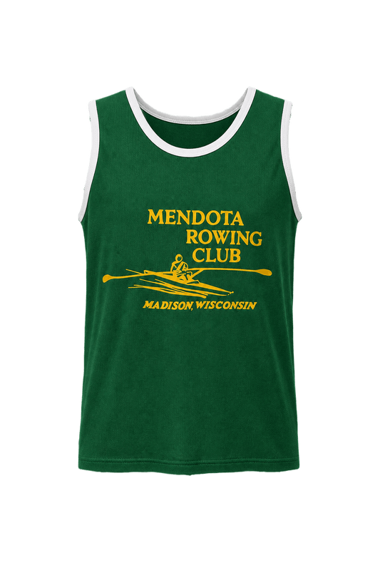 1990s Dark Green Cotton Blend Tank Top - Front View
