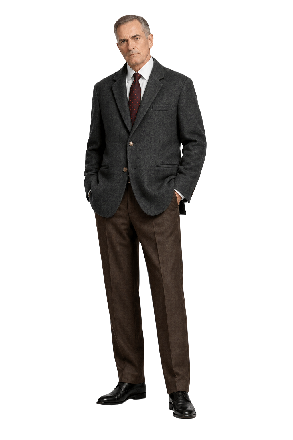 1990s Black Wool Blend Blazer - Model