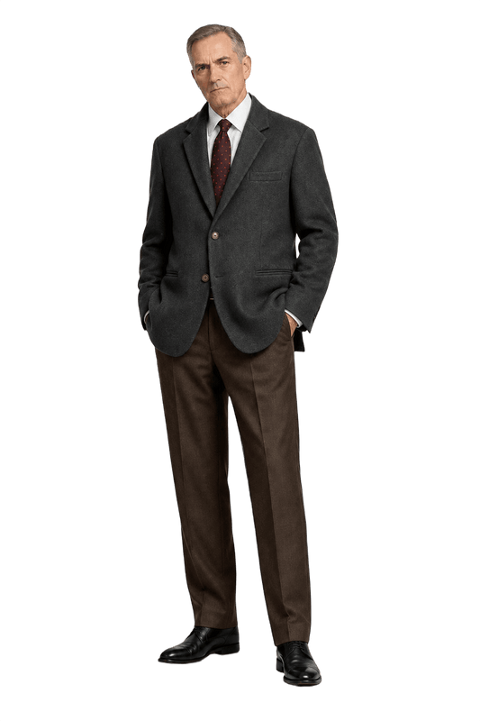 1990s Black Wool Blend Blazer - Model