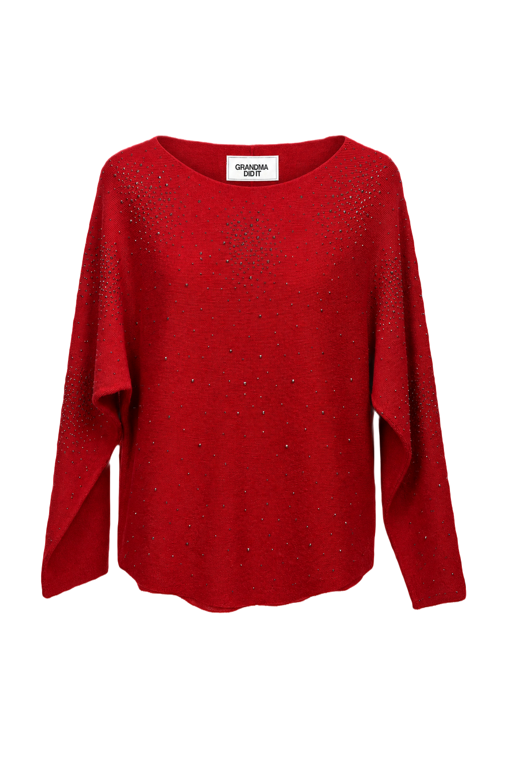 1990s Red Synthetic Blend Sweater - Front View