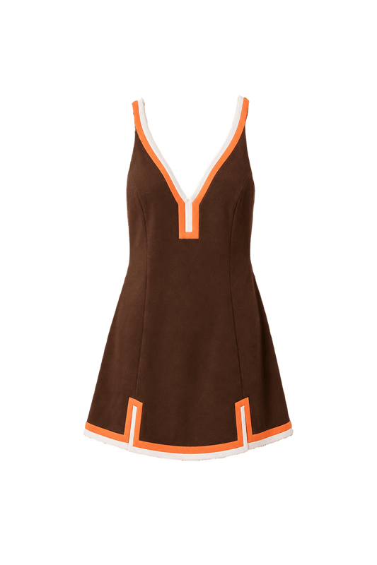 1960s Brown Polyester Blend Swimsuit - Front View