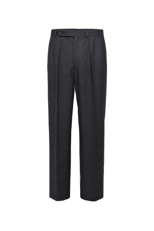 1960s Black Wool Trousers - Front View
