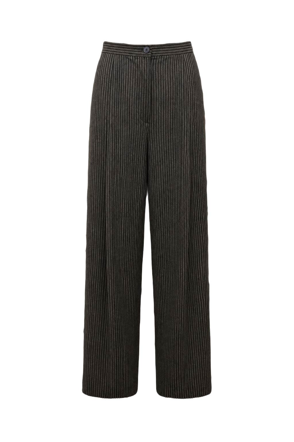 1990s Olive Green Wool Blend Trousers - Front View