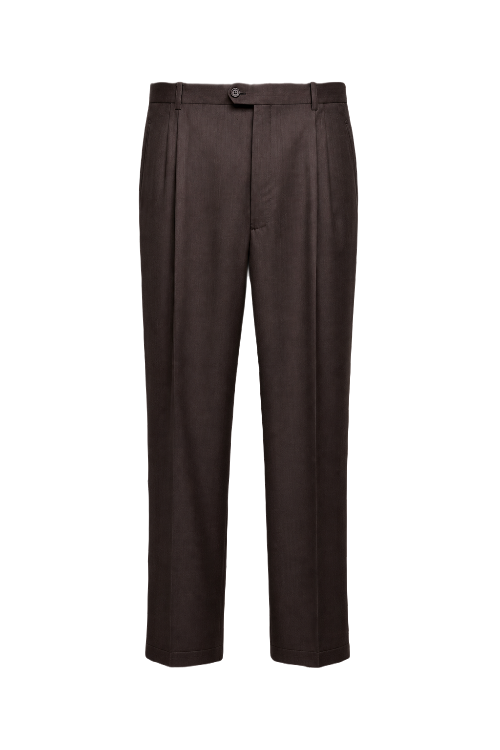 1970s Brown Wool Trousers - Front View