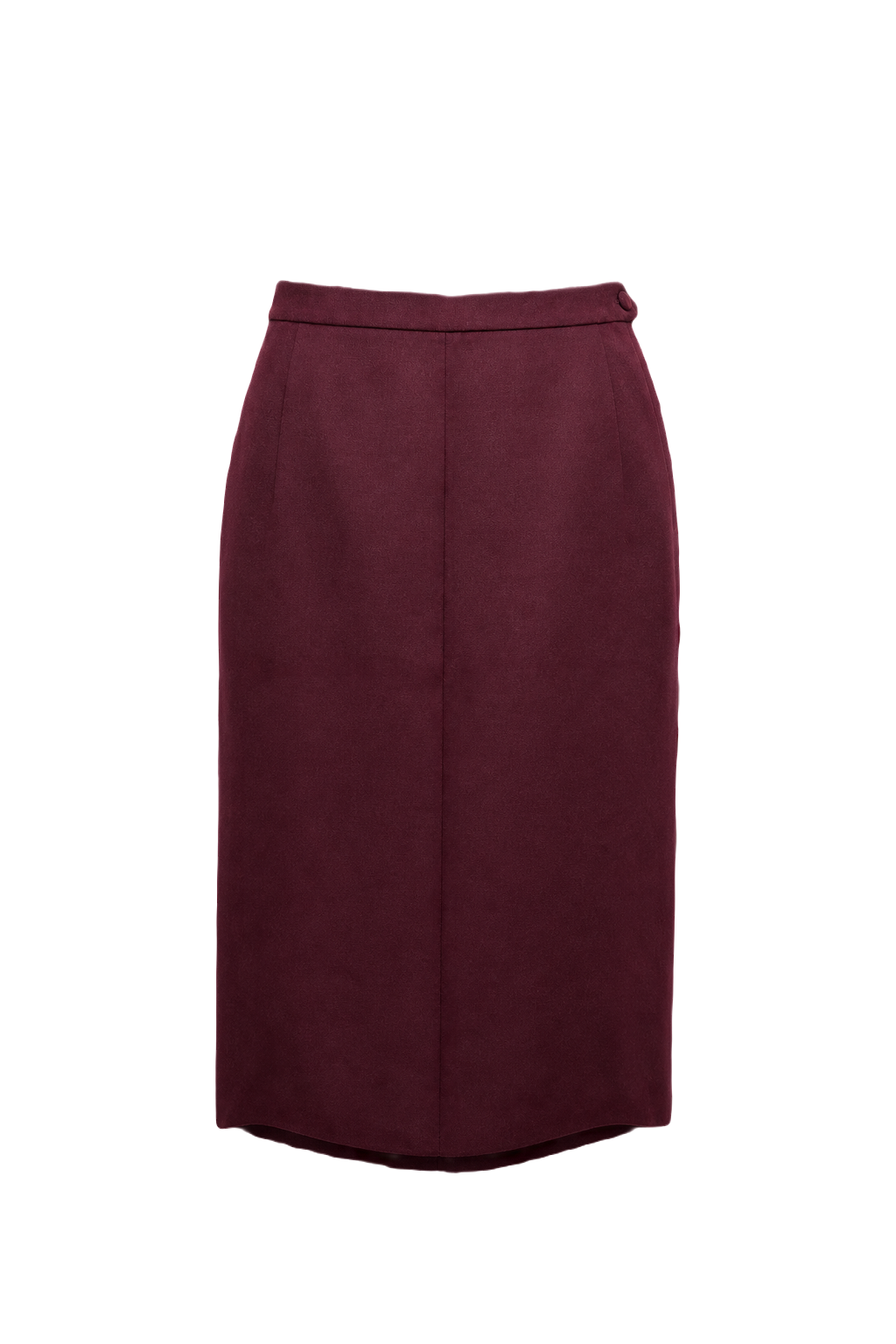 1950s Burgundy Wool Skirt - Front View