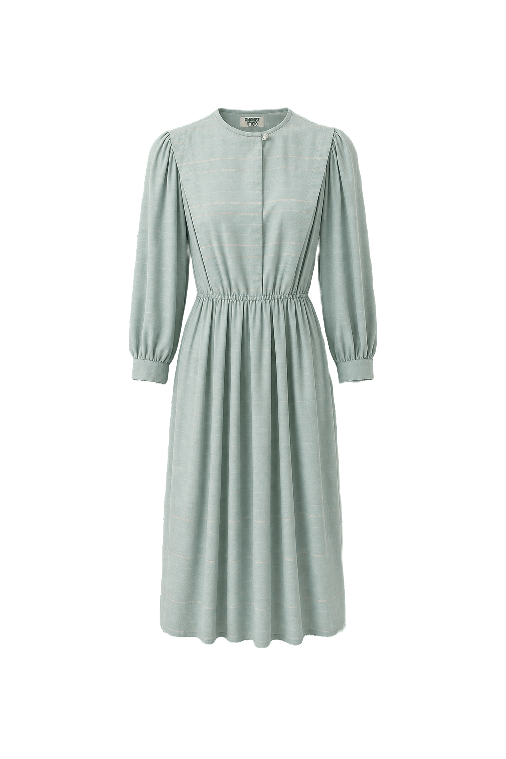 1960s Light Blue Cotton Dress - Front View