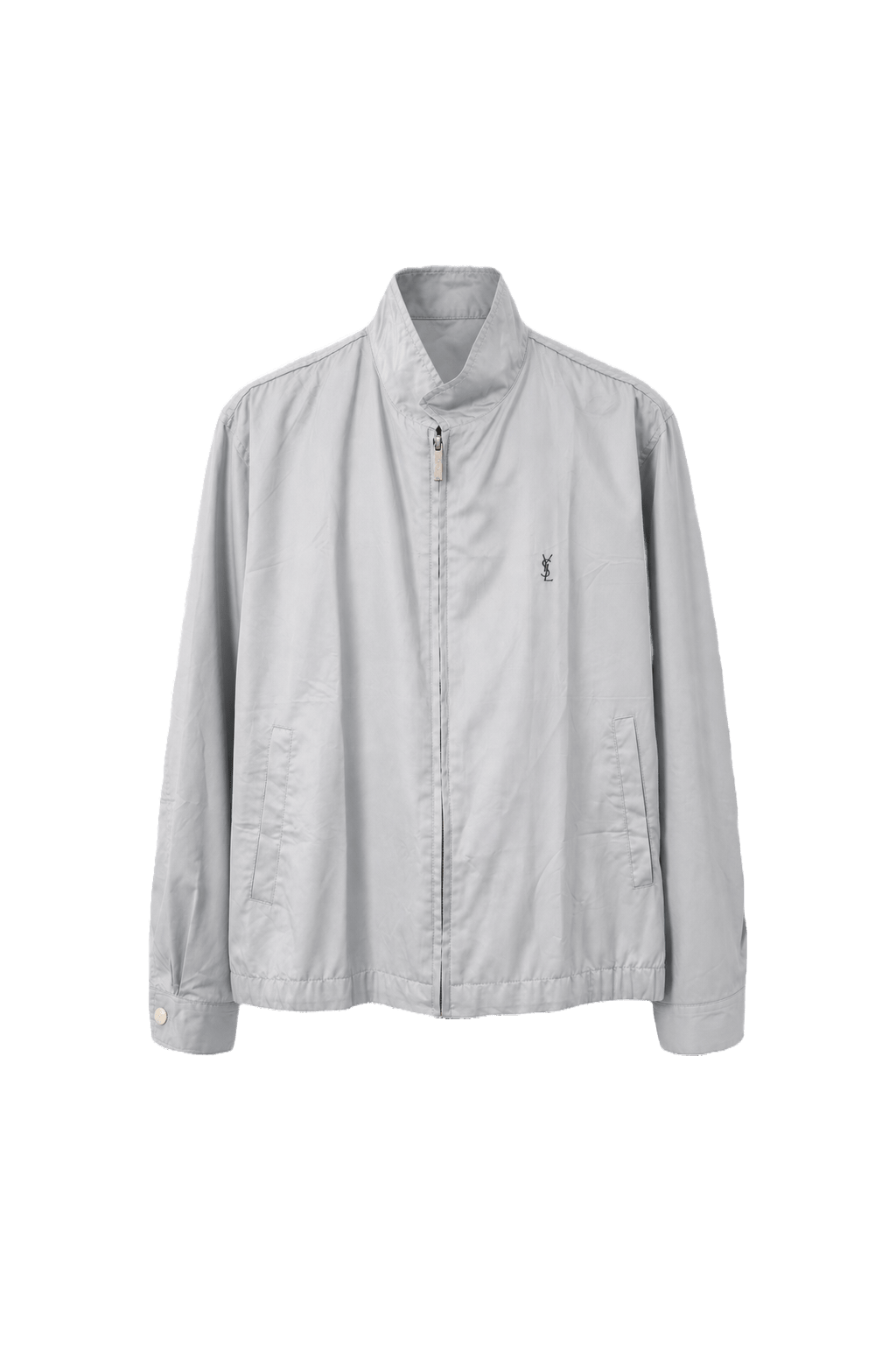 1980s Light Blue Cotton Blend Jacket - Front View