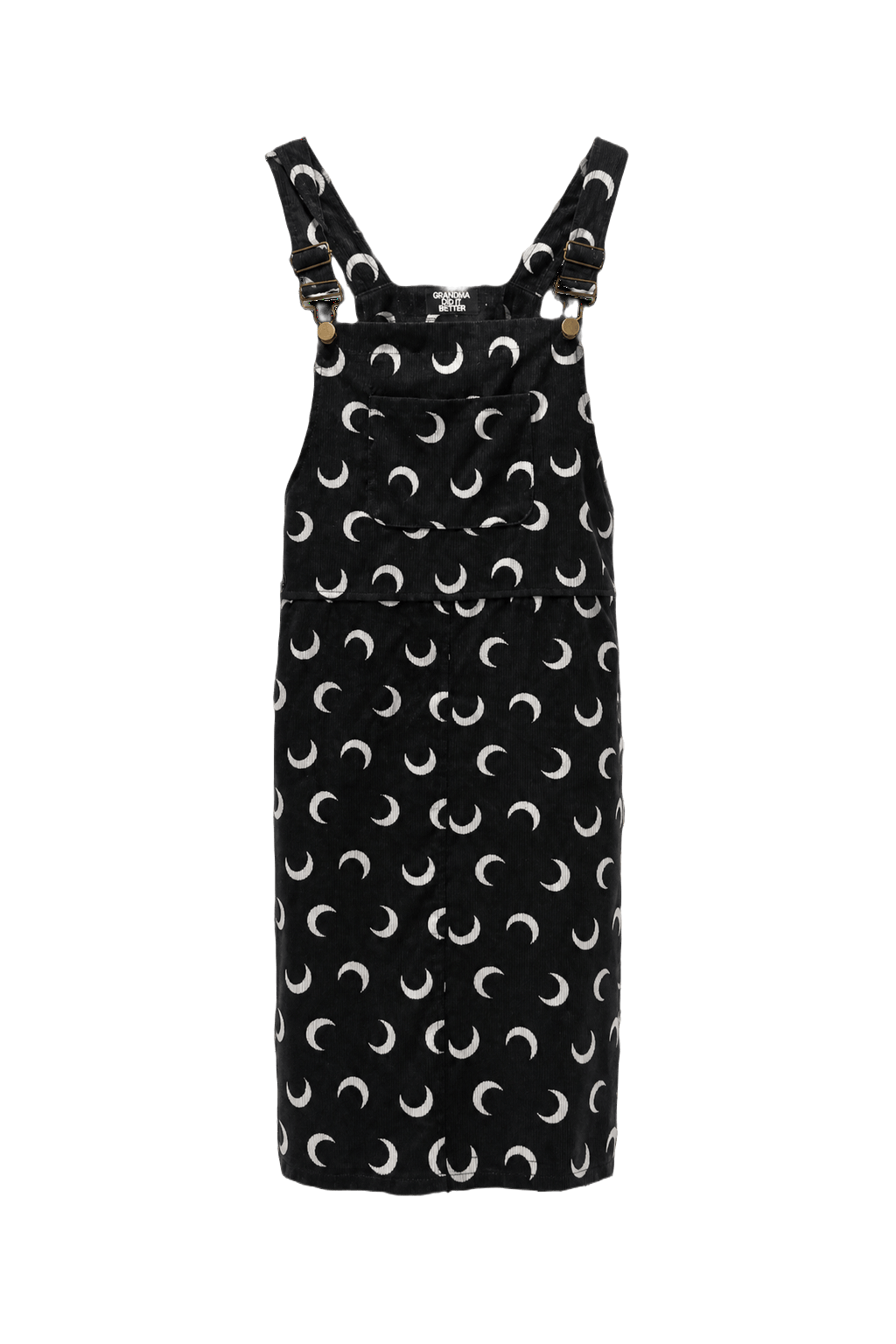 1990s Black Cotton Blend Jumper Dress - Front View