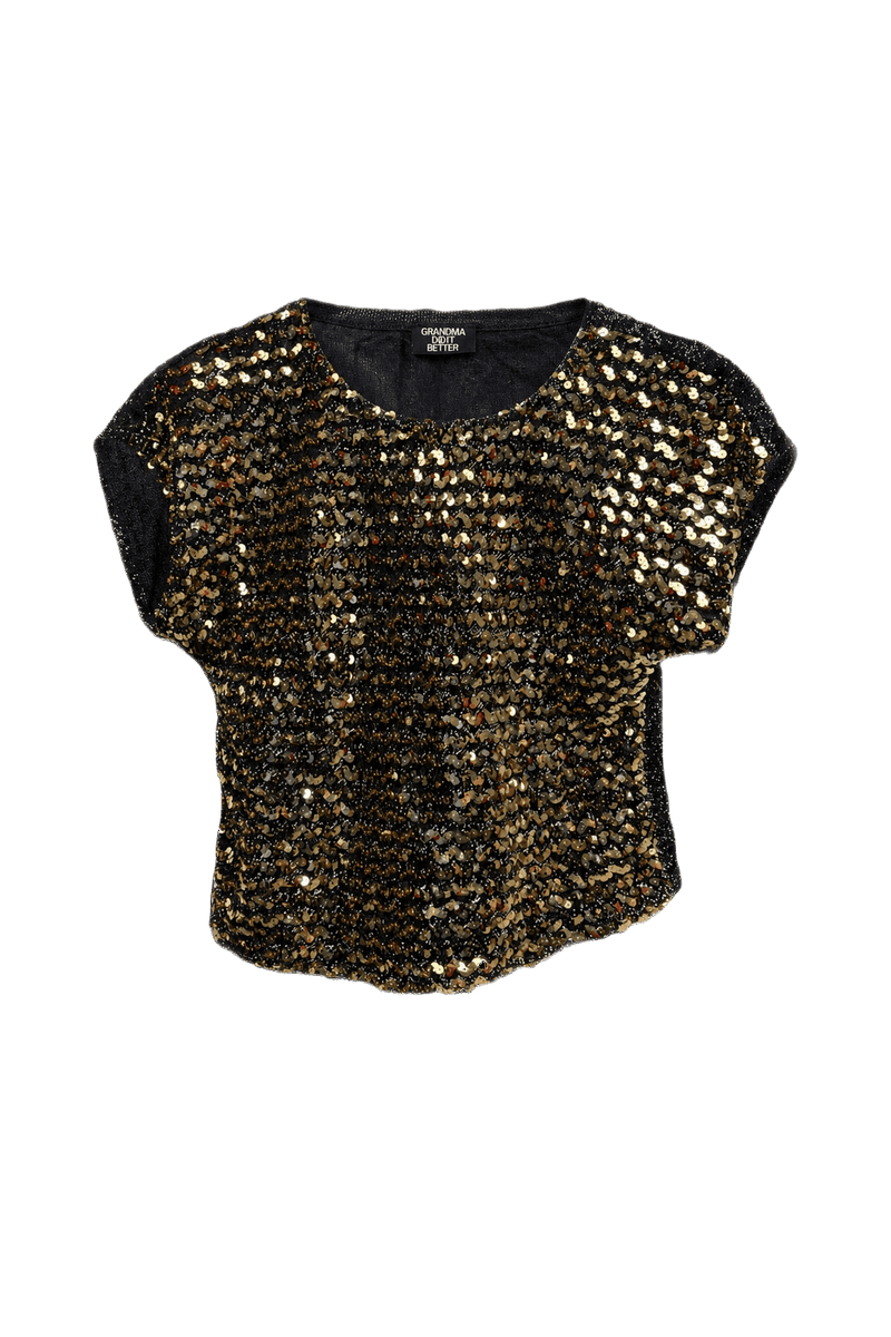 1980s Black Synthetic Blend Blouse - Front View