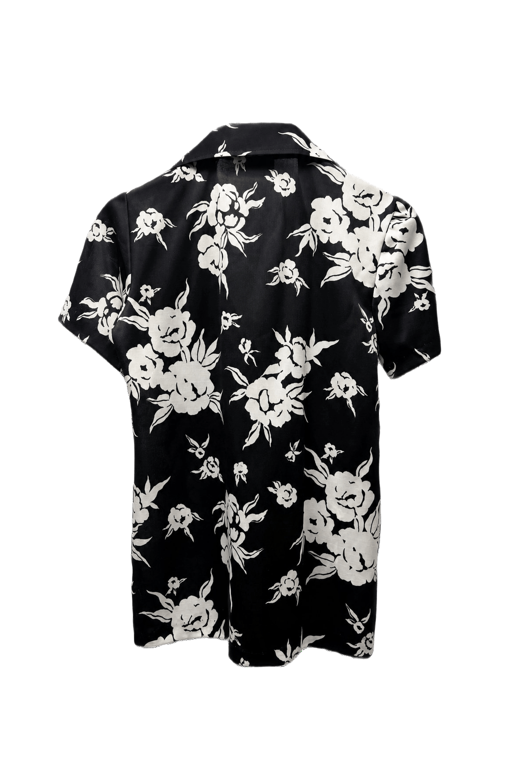 1970s Black Synthetic Blend Shirt - Back View