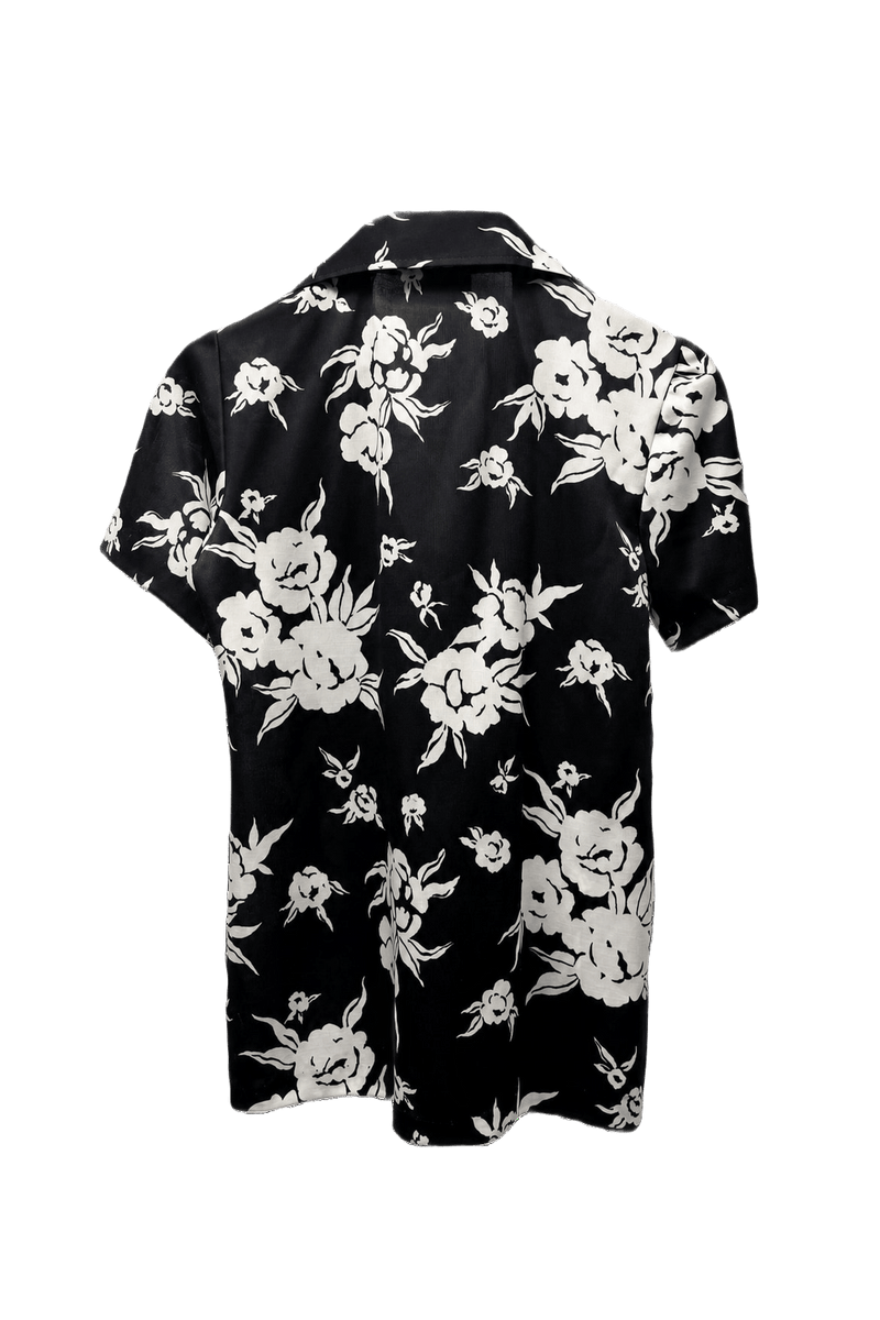 1970s Black Synthetic Blend Shirt - Back View