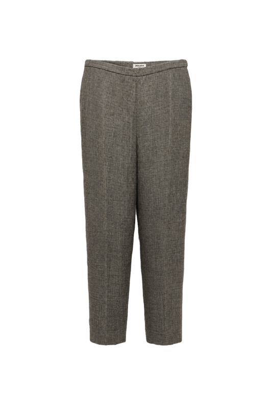 1990s Grey Wool Blend Trousers - Front View