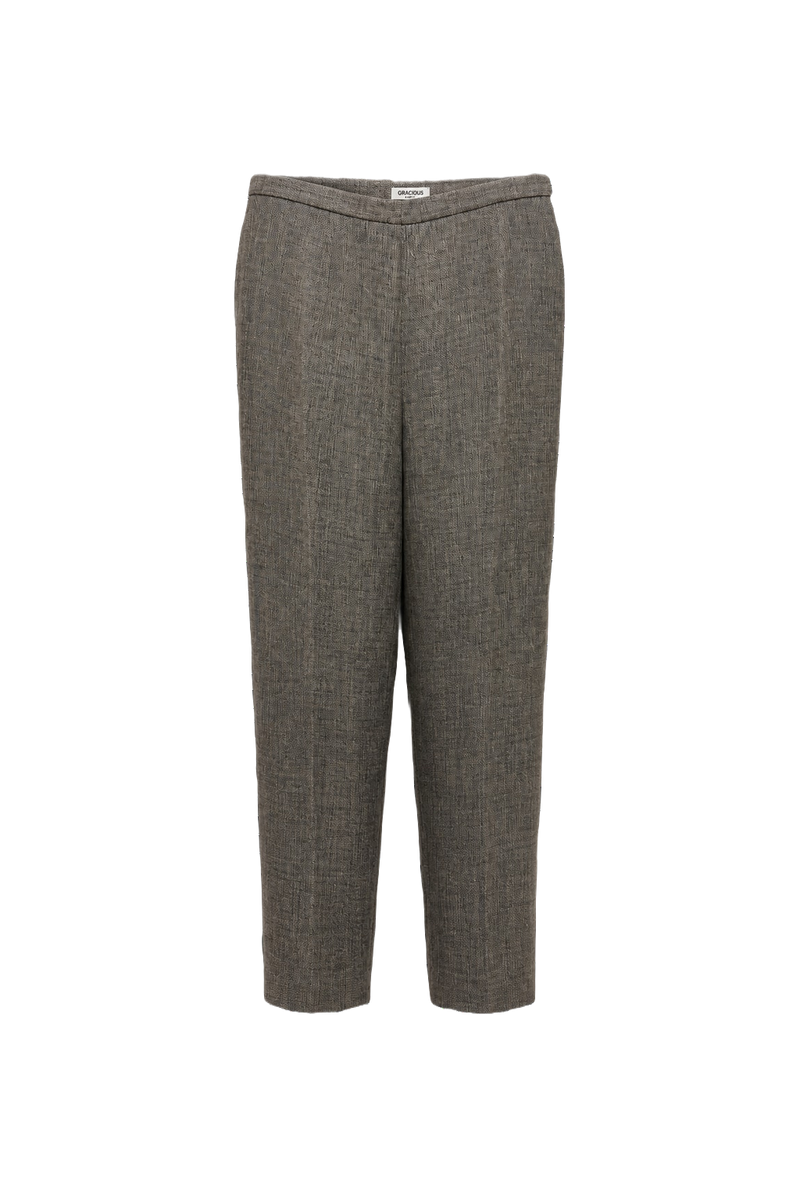 1990s Grey Wool Blend Trousers - Front View