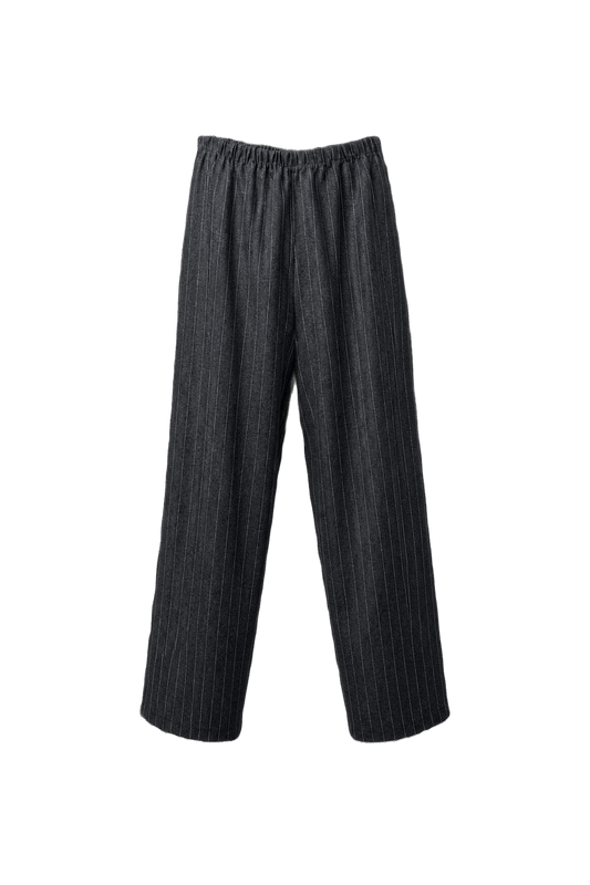 1970s Charcoal Grey Cotton Pants - Front View