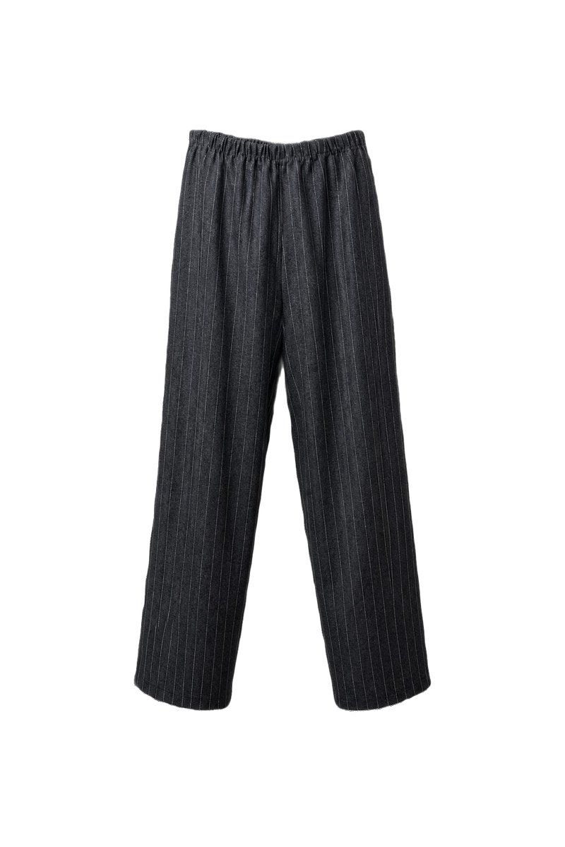 1970s Charcoal Grey Cotton Pants - Front View