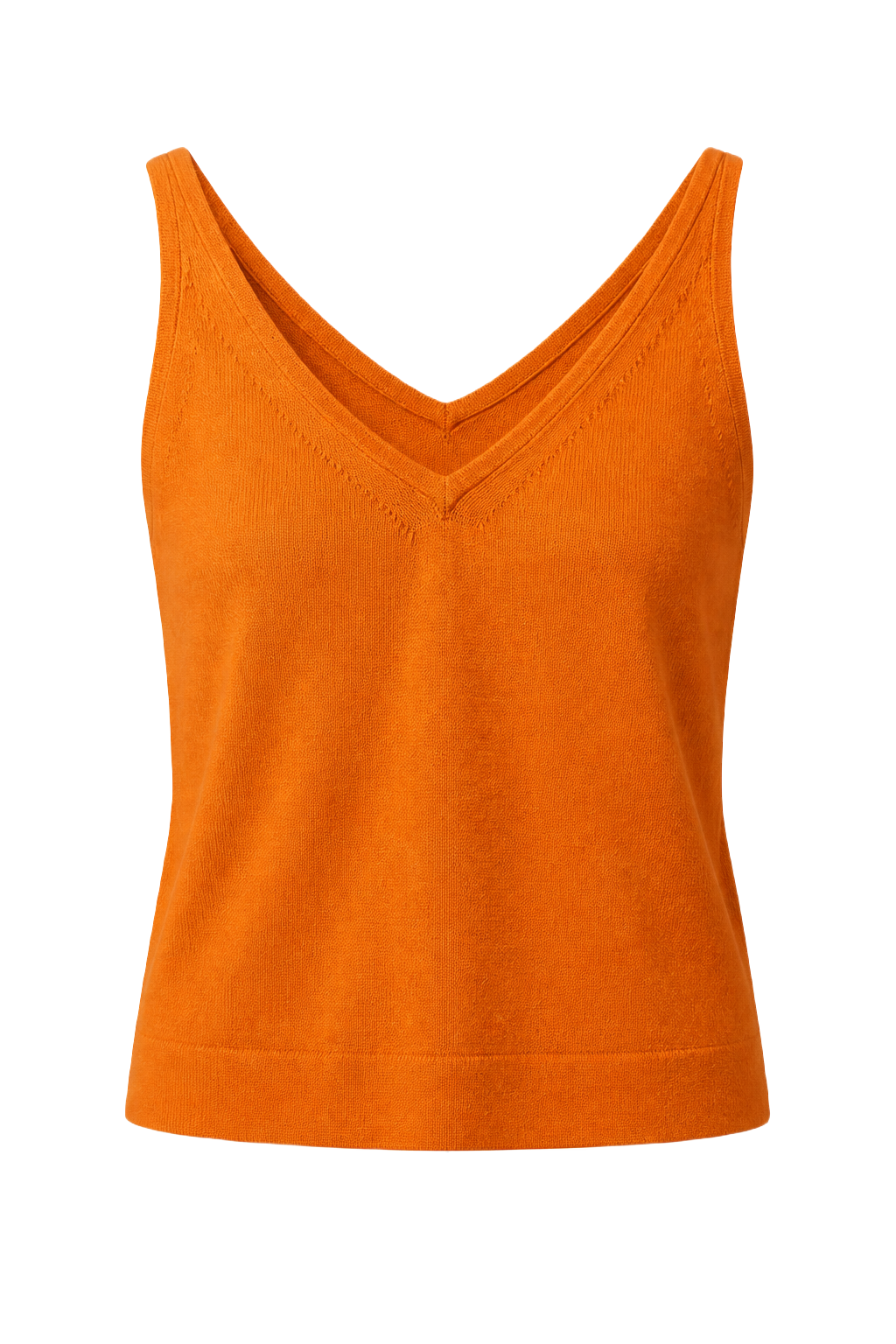 1990s Orange Cotton Tank Top - Front View