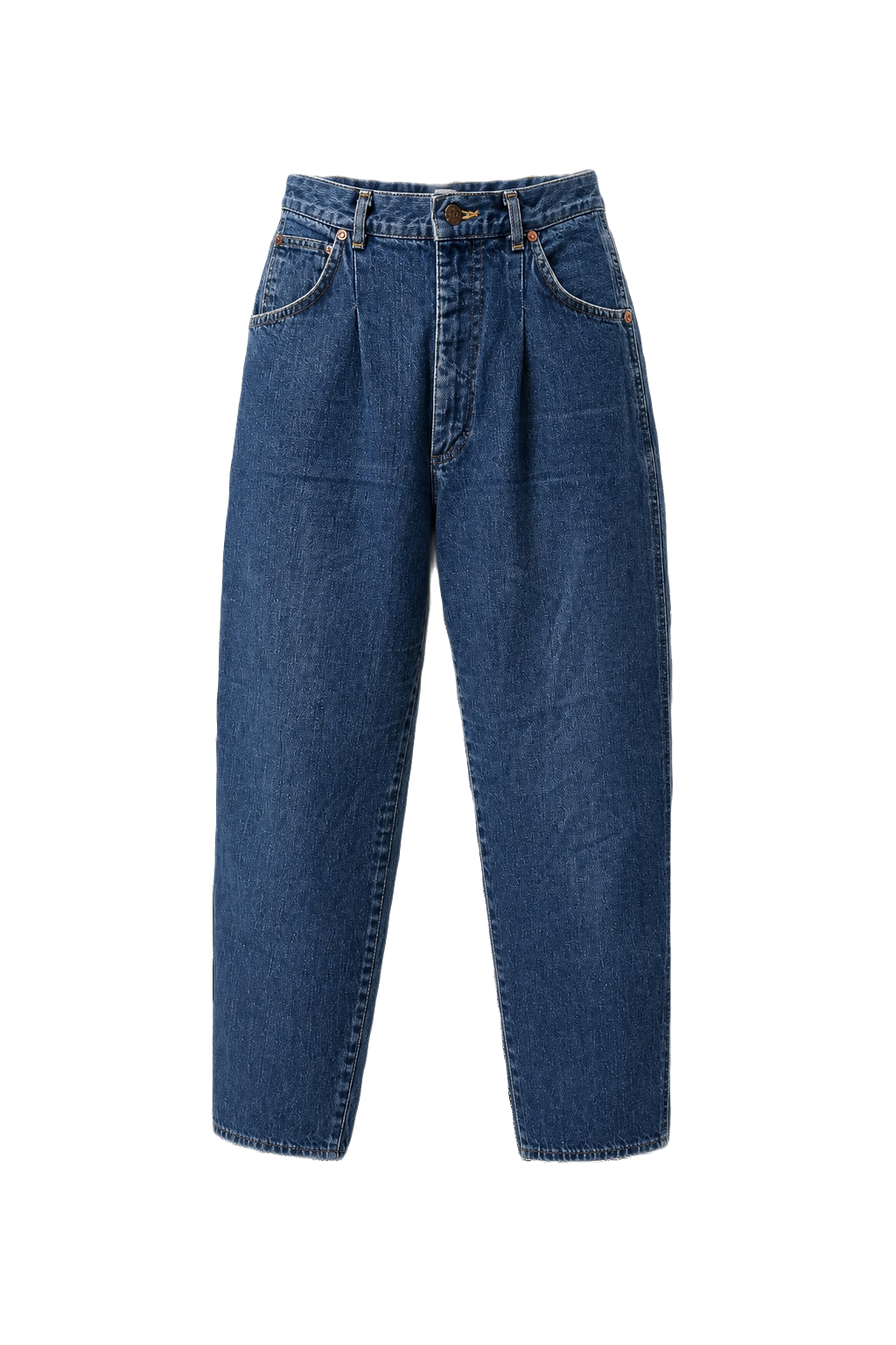 1980s Blue Denim Jeans - Front View