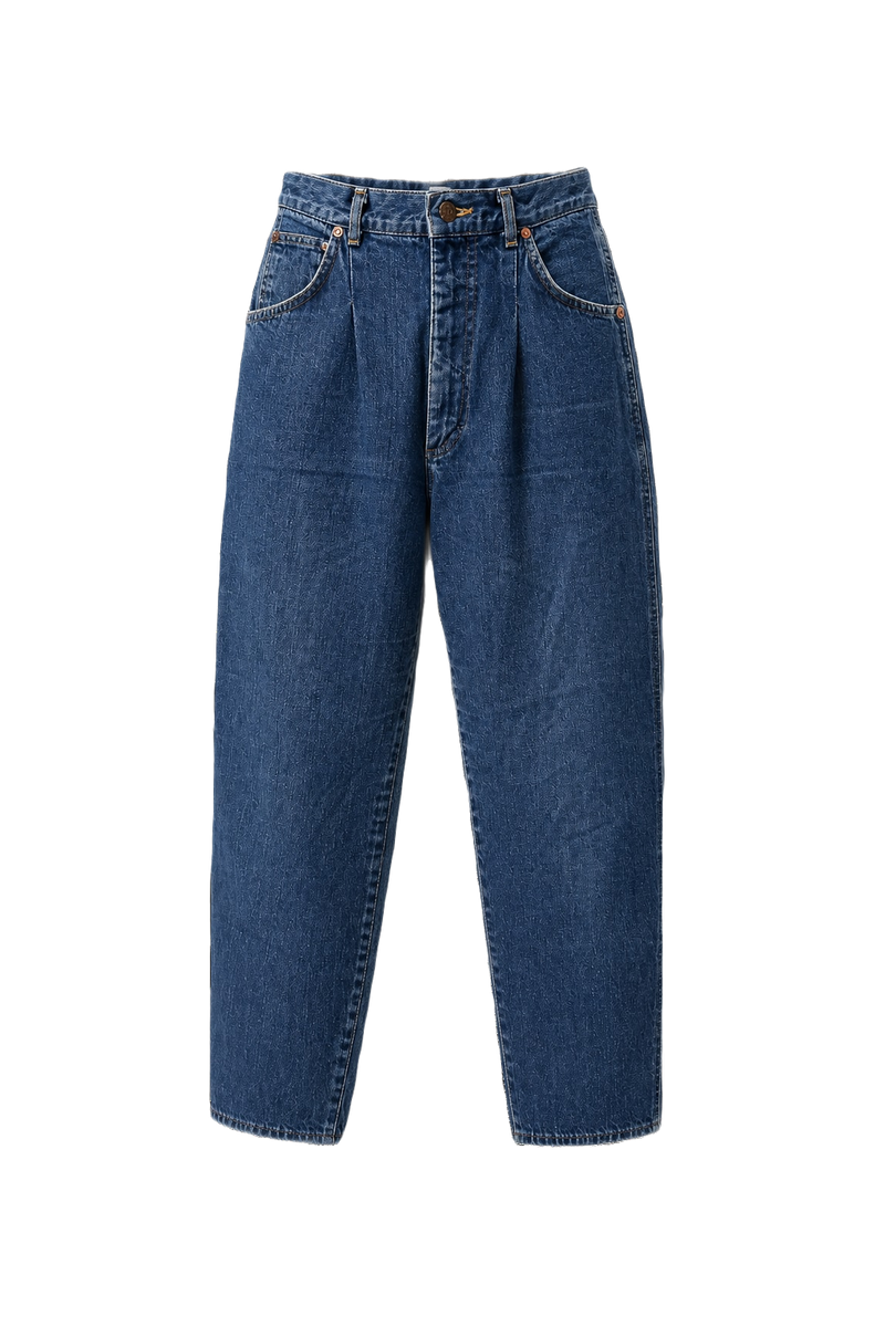 1980s Blue Denim Jeans - Front View